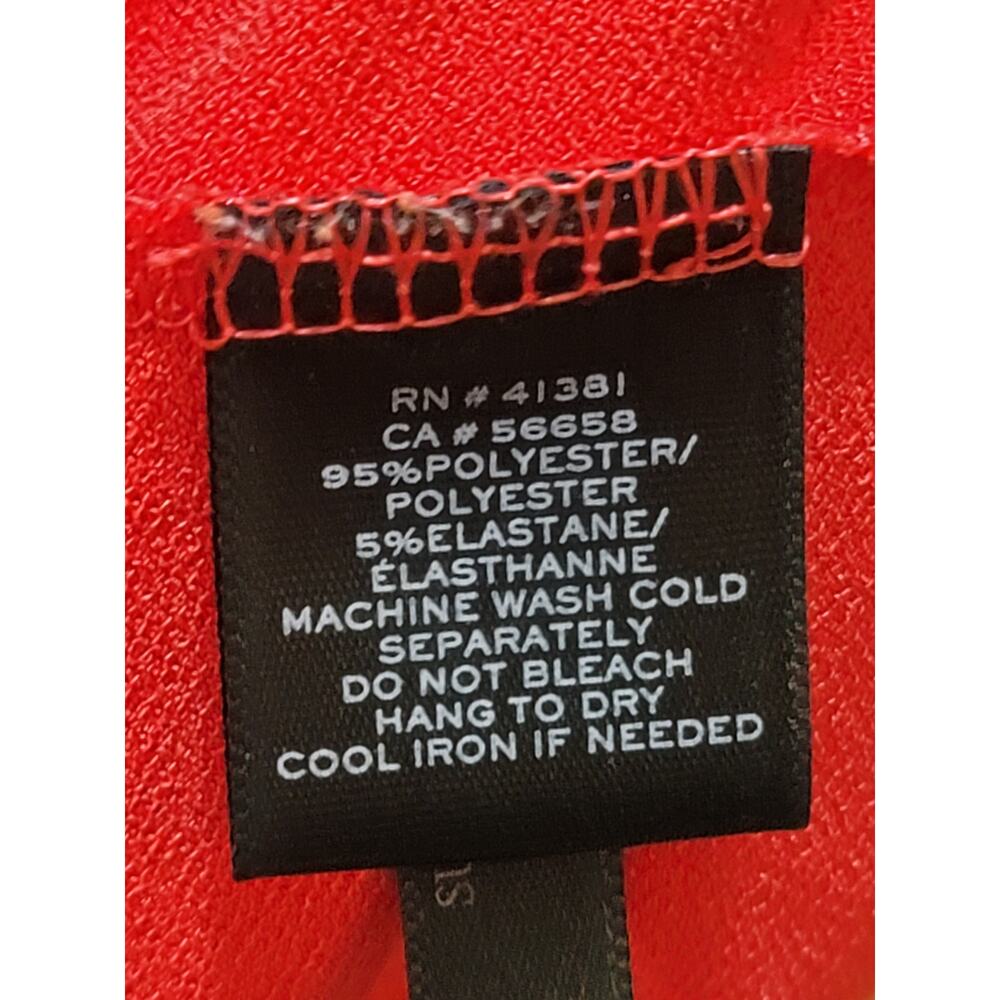 Lauren Ralph Lauren Tunic Blouse Women's Large Orange Crew Curved Hem Pullover - Picture 7 of 9